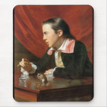 Boy with a Squirrel, by John Singleton Copley mousepads by harlowandcompany Boy with a Squirrel, by John Singleton Copley mousepads