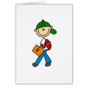 Boy With Backpack Card by stick_figures Boy With Backpack Card