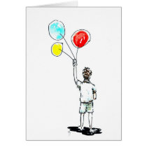 Boy with Balloons  Card