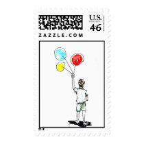 Boy with Balloons Postage