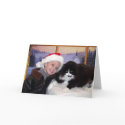 Boy with cat at Christmas cards by riajeann Boy with cat at Christmas cards