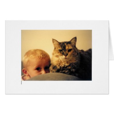 boy with cat card by sbkerrick