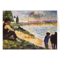 Boy with Horse by Georges Seurat Greeting Card