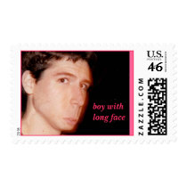 Boy With Long Face postage by martos Boy With Long Face postage