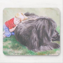 boy with newfoundland mousepad