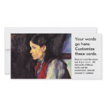 Boy With Red Vest Paul Cezanne painting art Photo Card