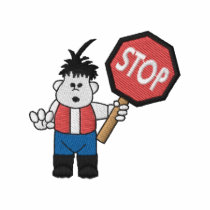 Boy with Stop Sign embroidered shirts by ZazzleEmbroidery Boy with Stop Sign embroidered shirts