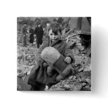 Boy with Stuffed Animal, 1945 Button