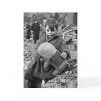 Boy with Stuffed Animal, 1945 Cards