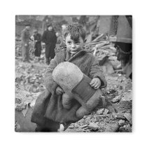 Boy with Stuffed Animal, 1945 Magnet