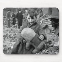 Boy with Stuffed Animal, 1945 Mousepads