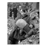 Boy with Stuffed Animal, 1945 Postcard