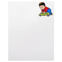 Boy yellow fire truck custom letterhead