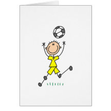 Boy Yellow Soccer Uniform Cards
