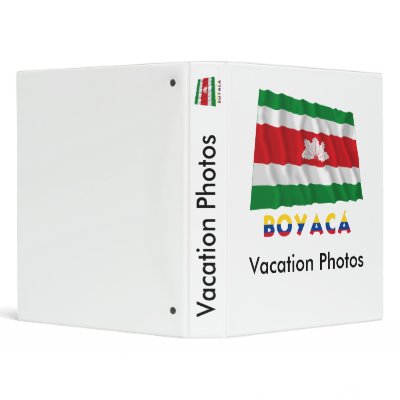 Boyacá Waving Flag with Name 3 Ring Binders by Vexillophile