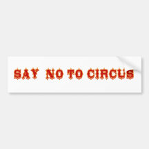 BOYCOT CIRCUS BUMPER STICKERS