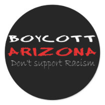 Boycott Arizona Round Sticker