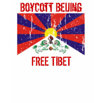Boycott Beijing Free Tibet T-shirt - Customized