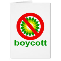 Boycott BP Greeting Cards