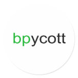 Boycott BP Round Sticker