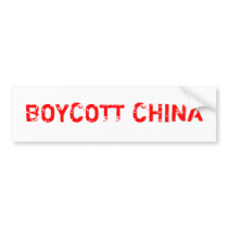 Boycott China bumper stickers by TheAnimalLiberator Boycott China bumper stickers