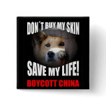 Boycott China Button