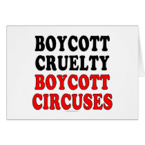 Boycott cruelty. Boycott circuses. Greeting Cards