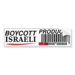 Boycott Israeli Products bumpersticker Bumper Sticker