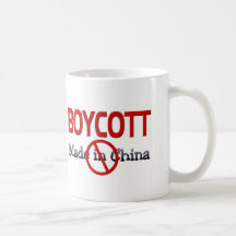 BOYCOTT  MADE IN CHINA COFFEE MUGS