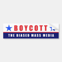 Boycott Media Bumper Stickers