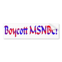Boycott MSNBC Bumper Sticker