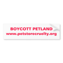 BOYCOTT PETLAND bumper bumper stickers