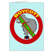 BOYCOTT THE CIRCUS GREETING CARDS