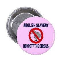 BOYCOTT THE CIRCUS PINBACK BUTTON