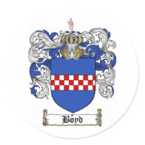 BOYD FAMILY CREST -  BOYD COAT OF ARMS stickers