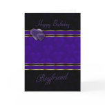 boyfriend birthday card modern design, purple and