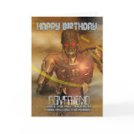 Boyfriend Birthday Card With Cyborg - Modern Robot