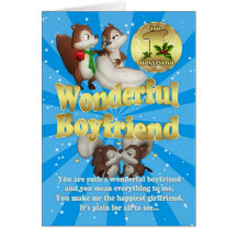 Boyfriend Christmas Card - Love Squirrels