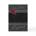 Boyfriend Happy Birthday card for male with hearts