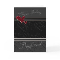 Boyfriend Happy Birthday card for male with hearts