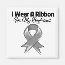 Boyfriend - I Wear A Gray Ribbon Refrigerator Magnet
