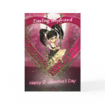 Boyfriend Valentine's Day Card Cute Female Toon