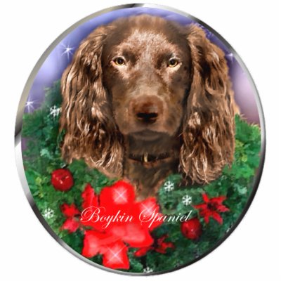 Boykin Spaniel Christmas Gifts Ornament Photo Cut Out by DogsByDezign
