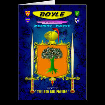 BOYLE FAMILY COAT OF ARMS CREST AND SHIELD cards