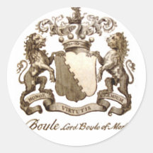 BOYLE FAMILY CREST ROUND STICKERS