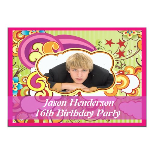 boys 16 birthday party invitation | Zazzle