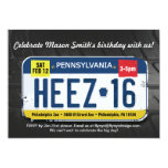 Boy's 16th Birthday Pennsylvania License Invitatio Card