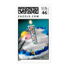 Boys 1st Birthday Cake Stamp