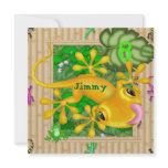 Boy's 8th Birthday Gecko Invitations