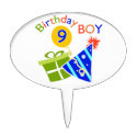 Boys 9th Birthday Cake Topper